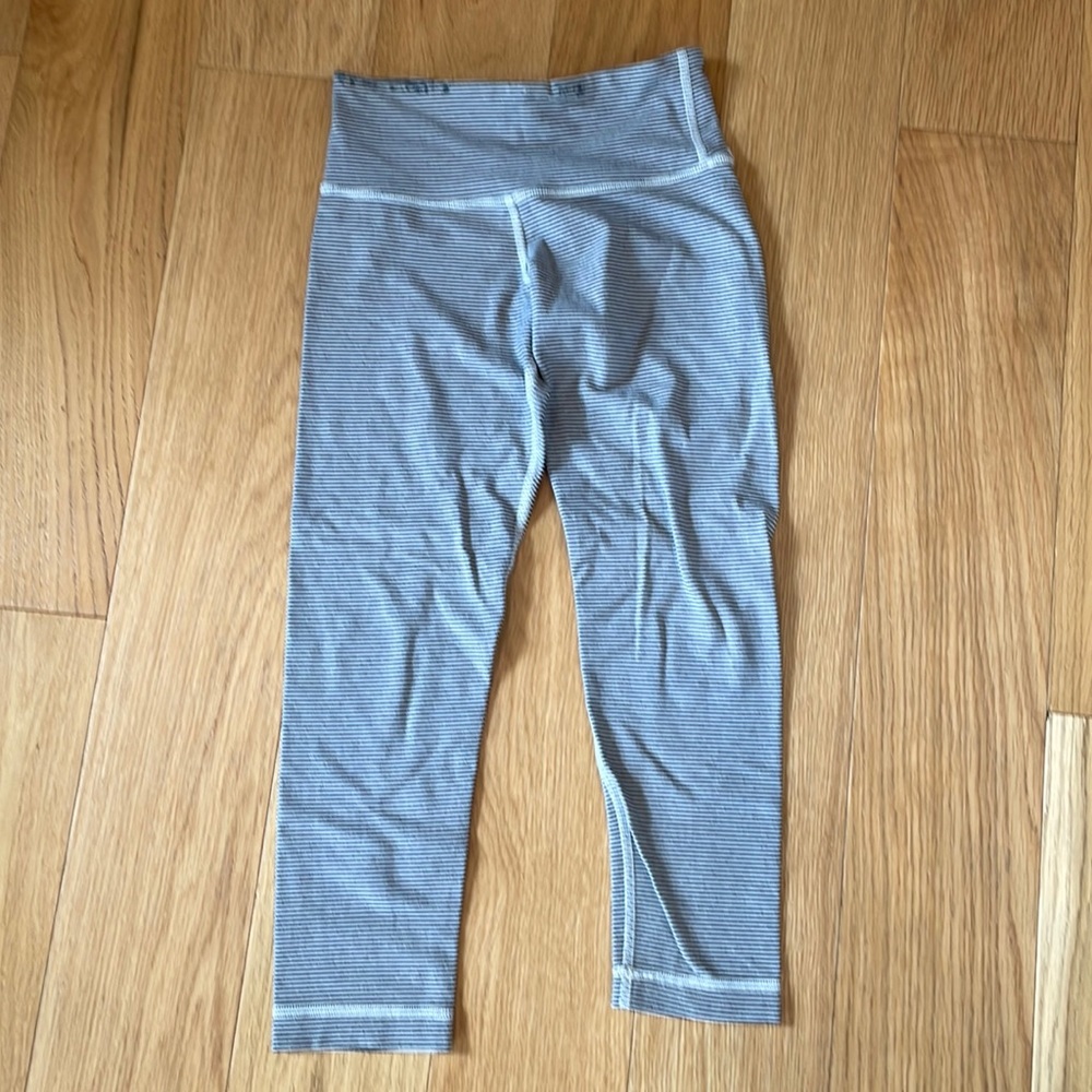 Lululemon Wunder Under Classic Cotton Stripe Crop